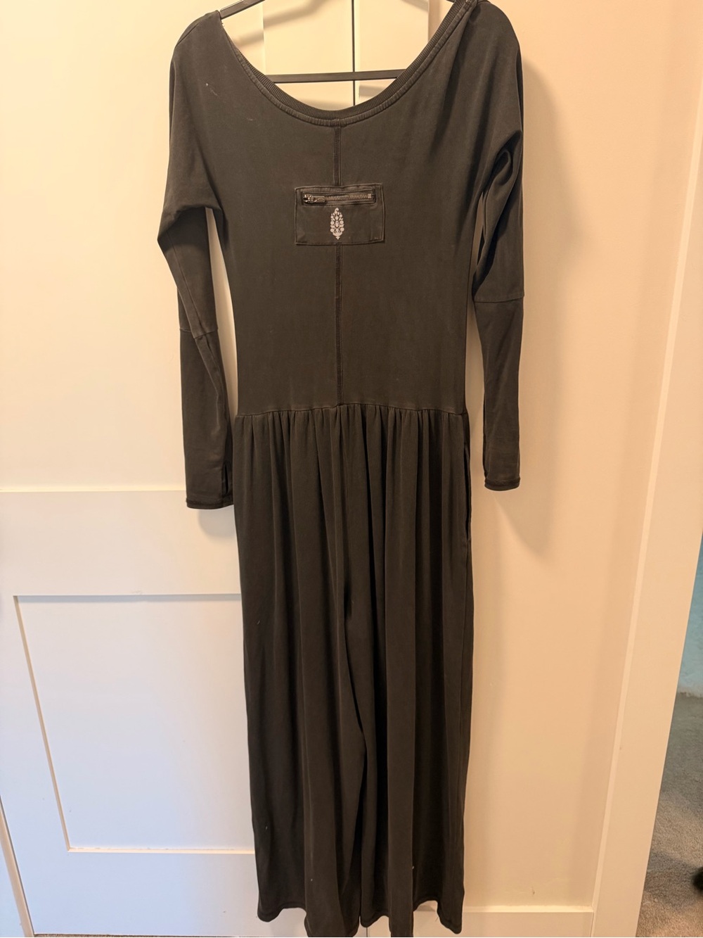 Free People movement Wide-Leg black Jumpsuit with Scoop Neck - Picture 5 of 7